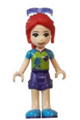 Mia from Friends theme with dark purple shorts and a lime top - frnd255
