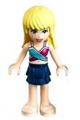 Stephanie from Friends theme wearing a dark blue layered skirt, magenta and medium blue swimsuit top with a life jacket - frnd267
