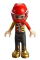 Friends Vicky, Trousers with Metallic Gold Boots, Red and Yellow Racing Jacket, Helmet - frnd278