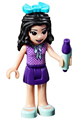 Friends Emma, Dark Purple Skirt, Medium Lavender Top, Light Aqua Shoes, Bow - frnd283