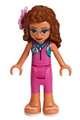 Olivia from Friends theme with dark pink wetsuit and a flower accessory - frnd307
