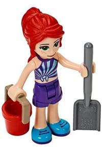 Friends Mia - Mia from Friends theme wearing dark purple shorts and a striped top - frnd315