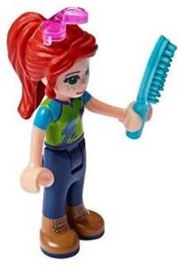 Friends Mia - Mia from Friends theme with dark blue trousers, lime top, red hair, and sunglasses - frnd328