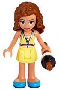 Friends Olivia - Olivia from Friends theme wearing a bright light yellow dress and blue shoes - frnd350