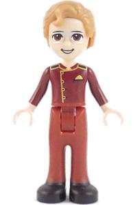 Friends Julian - Julian wearing a dark red usher uniform - frnd414