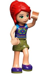 Friends Mia - Mia from Friends theme wearing olive green shorts, dark purple shoes, and top with diamonds and triangles - frnd421