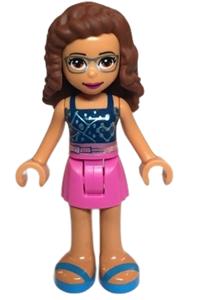 Friends Olivia - Olivia from Friends theme wearing a dark pink skirt and a dark blue top with constellations - frnd424