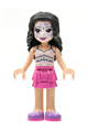 Friends Emma, Dark Pink Skirt, White Ruffled Tank Top, Face Paint - frnd442