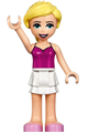 Friends Stephanie, Magenta Tank Top, White Skirt, and Bright Pink Ballet Shoes - frnd443