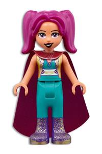 Friends Camila - Among her friends, Camila wears dark turquoise trousers and dark purple boots - frnd466