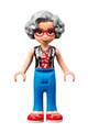 Friends Dottie, Blue Trousers with Red Shoes, Black Vest over Red Shirt with Cherries - frnd489