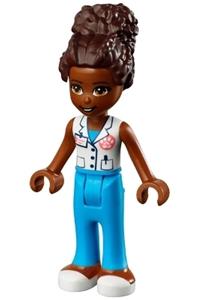 Friends Nandi - Nandi from Friends theme, wearing a white vest with paw print and dark azure trousers - frnd508