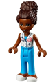 Nandi from Friends theme, wearing a white vest with paw print and dark azure trousers - frnd508