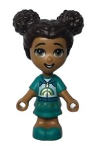 Friends Liz - Liz from Friends collection is a micro doll wearing a dark turquoise dress and a rainbow hoodie - frnd516