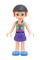 Mia from Friends theme, wearing a lime plaid shirt, dark purple shorts, and a black riding helmet - frnd522