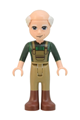 Marcel from Friends in dark green plaid shirt and overalls, dark tan pants with boots - frnd523