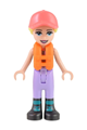 Friends Stephanie, Lavender Sailing Outfit, Coral Cap, Orange Life Jacket - frnd545