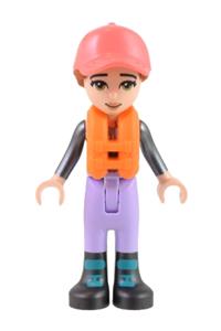 Friends Capt. Maxine - Captain Maxine in a lavender sailing outfit with a coral cap and orange life jacket - frnd547