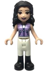 Friends Emma - Emma wearing a lavender vest, white trousers, and black boots - frnd553