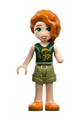 Friends Autumn - Dark Green Mushroom Top, Olive Green Shorts, Orange Shoes - frnd576