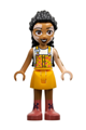 Jordin from Friends theme wearing a bright light orange jumper and coral boots - frnd578