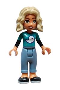 Friends Nova - Nova from Friends theme with a dark turquoise shirt, sand blue trousers with cuffs, and black shoes - frnd596