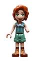 Autumn Friends minifigure wearing a sand green vest over a white shirt, sand green shorts, and nougat/redish brown boots - frnd598