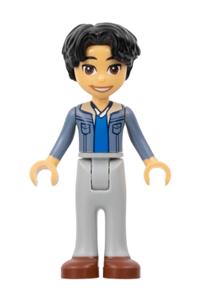 Friends Niko - Niko from Friends wearing a sand blue jacket, light bluish gray trousers, and reddish brown shoes - frnd625
