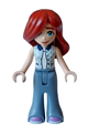 Paisley from Friends theme with a light aqua vest, sand blue bell-bottom trousers, and medium lavender shoes - frnd627