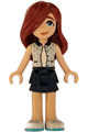 Paisley from Friends theme, wearing a light aqua vest, dark blue skirt, white shoes with medium azure soles and laces - frnd652