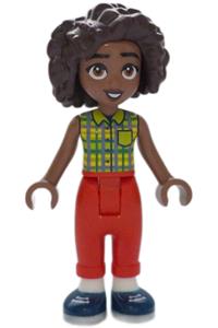Friends Aliya - Aliya in Friends theme, wearing a lime top, red trousers, and dark blue shoes - frnd670