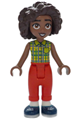 Aliya in Friends theme, wearing a lime top, red trousers, and dark blue shoes - frnd670