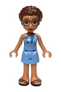 Friends Olivia (Adult) - Adult Olivia in a bright light blue dress with black sandals - frnd679