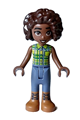 Aliya from Friends theme wearing a lime top, sand blue trousers, and medium nougat boots - frnd686