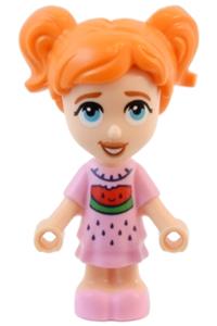 Friends Ella - Micro Doll, Bright Pink Watermelon Dress frnd698
