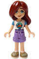 Paisley wearing a white t-shirt with a tent, medium lavender shorts, and dark tan shoes - frnd741
