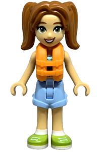 Friends Candi - Candi from Friends theme wearing a dark turquoise swimsuit and an orange life jacket - frnd743
