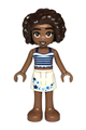Aliya from Friends theme. She wears a dark blue top with a white skirt featuring stars - frnd764