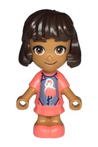 Friends Alba - Friends Alba micro doll wearing a coral dress - frnd766