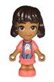 Friends Alba micro doll wearing a coral dress - frnd766