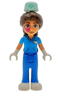 Friends Eniko - Eniko from Friends theme wearing a dark azure shirt, blue trousers, and a nurse hat - frnd780