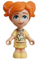 Micro doll named Ella from Friends theme, wearing light yellow dress with horse\/unicorn design - frnd799