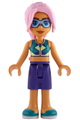 Friends Sky - Dark Turquoise, Yellowish Green and Dark Purple Top, Dark Purple Shorts, Dark Turquoise Shoes - frnd822