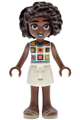Friends Aliya wearing a white crochet top, white skirt, and tan sandals - frnd833