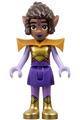 Aliya wearing a dark purple warrior elf costume with pearl gold armor - frnd838