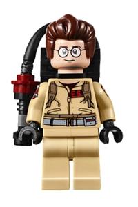 Dr. Egon Spengler Minifigure - Dr. Egon Spengler with printed arms and Proton Pack - gb012
