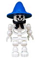 Skeleton wearing a blue wizard/witch hat and bandana with a standard skull - gen005