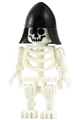 Skeleton with Standard Skull, Black Neck Protector Helmet - gen009