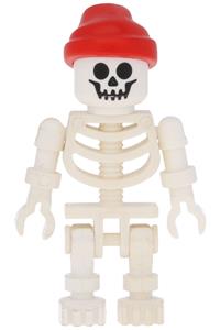 Skeleton Minifigure - Skeleton with a red bandana and a standard skull - gen010