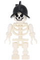 Skeleton wearing a black Conquistador helmet with a standard skull - gen011